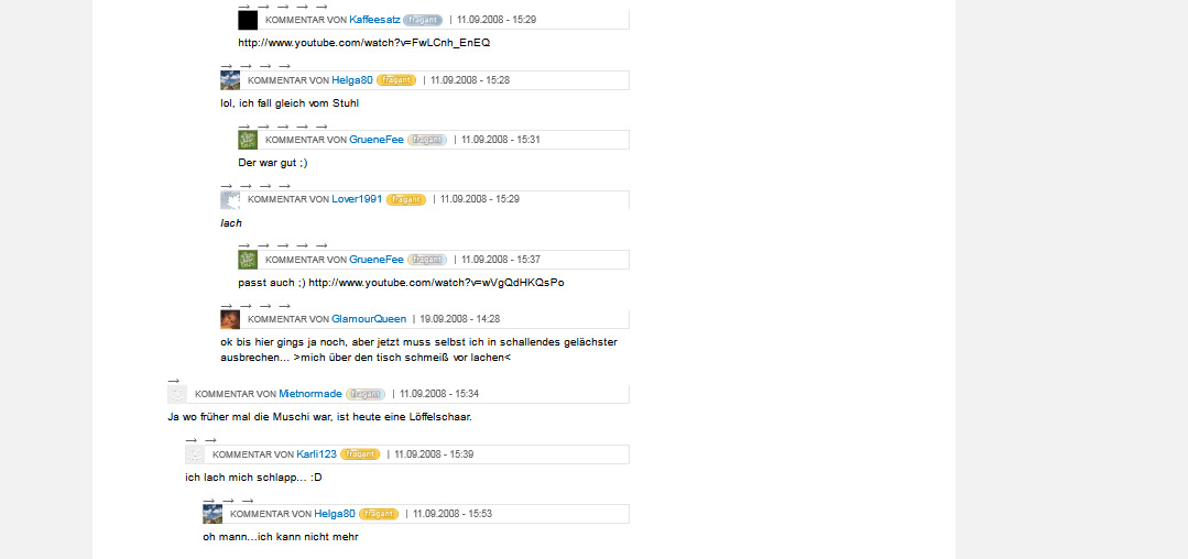 Magere mit der Freude ab